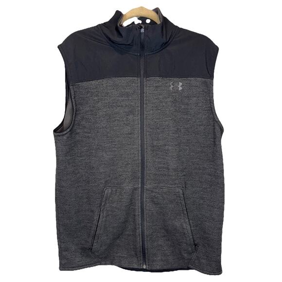 Under Armour Men's XL Gorpcore Specialist Zip Black And Gray Vest - Picture 3 of 7